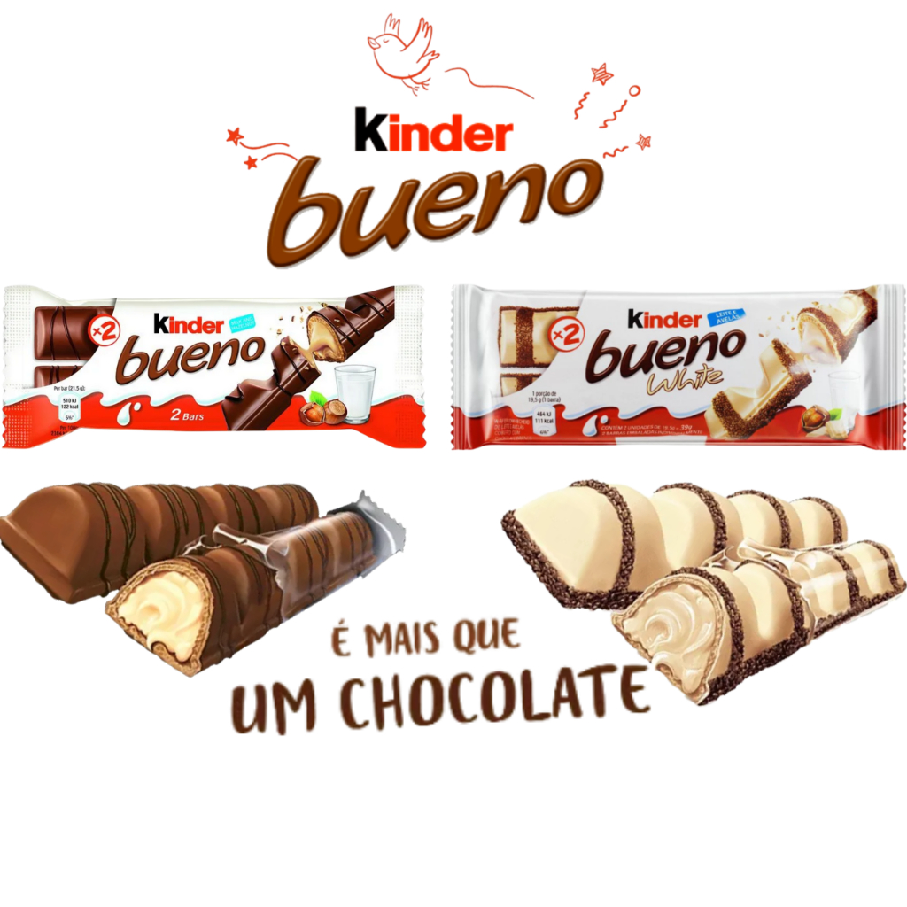 Chocolate Kinder Bueno White ou Ao Leite 07, 15 ou 30 unidades | Shopee ...