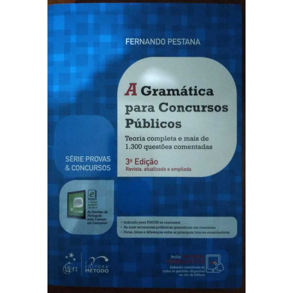 Gramática para Concursos Públicos - Fernando Pestana - 3° edição ...