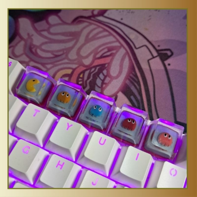 kit 5 Keycaps Pac-Man - Teclado Mecânico | Shopee Brasil