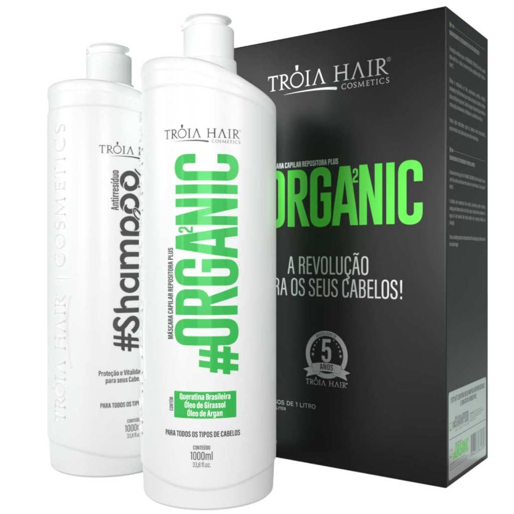 Progressiva Orgânica Sem Formol Profissional Kit Liso Perfeito Shampoo ...
