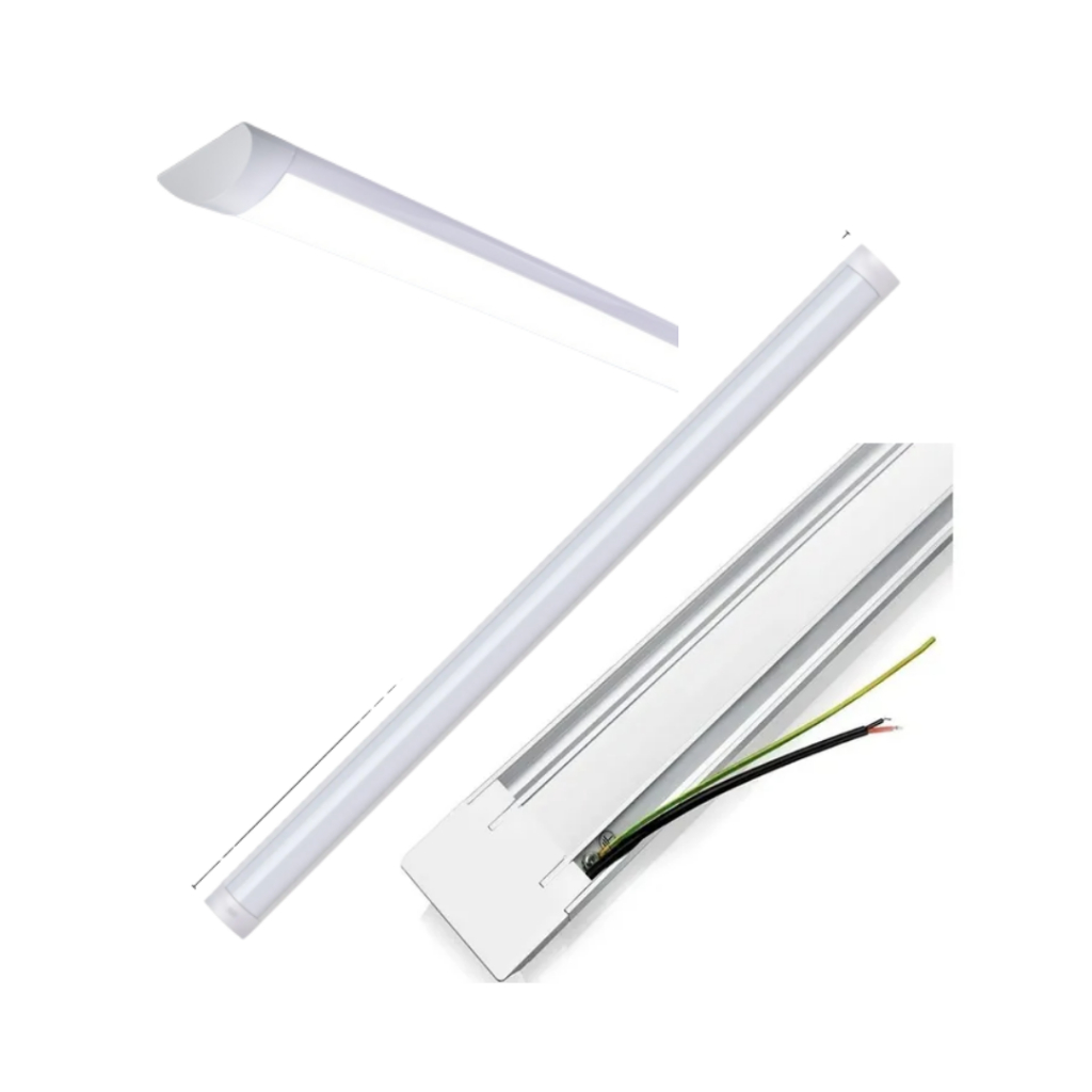 Luminária Led Linear Sobrepor 120 Metros 40w Branco frio 6500k Bivolt Completa Pronto para Instalar