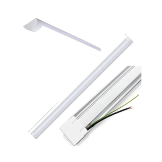 Luminária Led Linear Sobrepor 120 Metros 40w Branco frio 6500k Bivolt Completa Pronto para Instalar