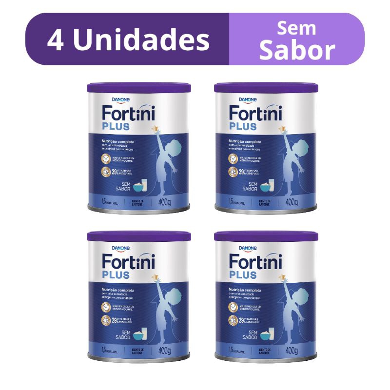 Kit 4 Fortini Plus Sem Sabor - 400g | Shopee Brasil