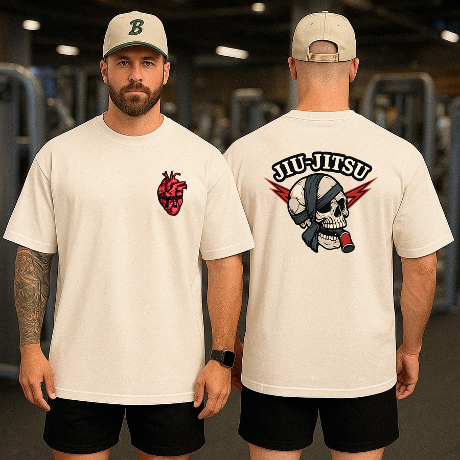 Camiseta Oversized Masculina para Treino Estilo Streetwar e Conforto para academia Jiu-Jitsu BJJ Jiu