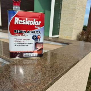 Tinta para Pintura de Pedras e Restaurador de mármores. Telhabril Resina Base Solvente 3,,6L em Oferta na Shopee