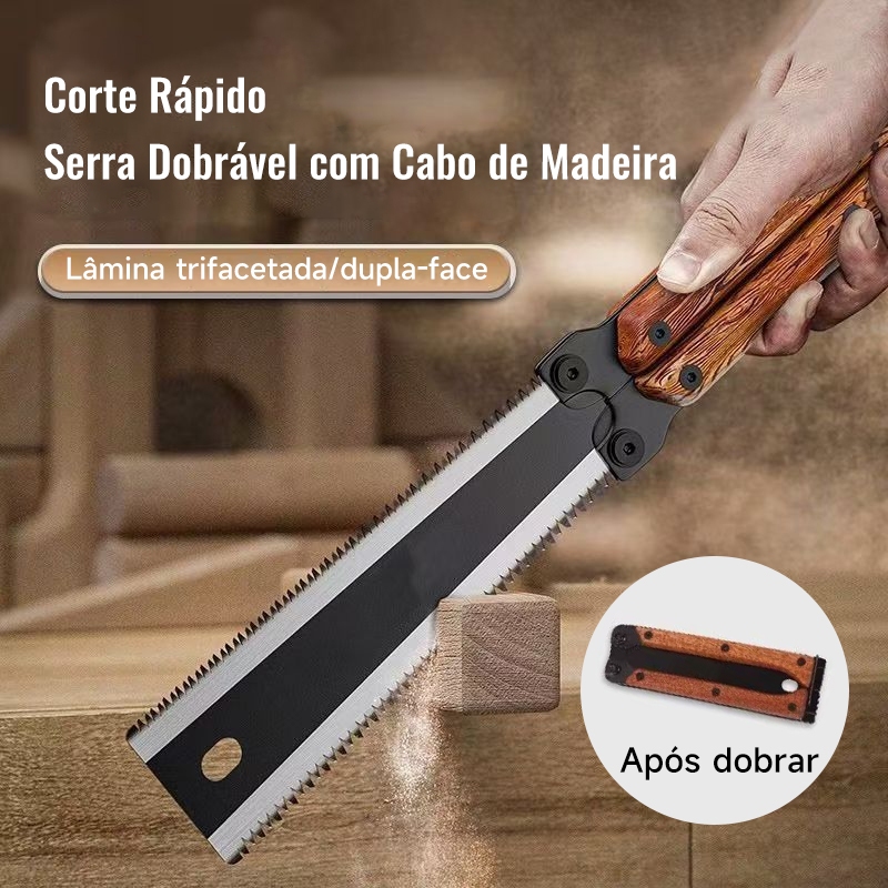 Serra Dobrável De Aço SK5 Durável , Manual Multifuncional De Lâmina Dupla Para Marcenaria , Cabo Ergonômico Com Trava De