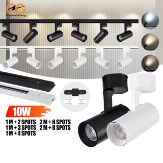 Kit Spot LED Trilho Eletrificado 10W Cor Preto/Branco +Trilho | Bivolt Luz Frio/Neutro/Quente