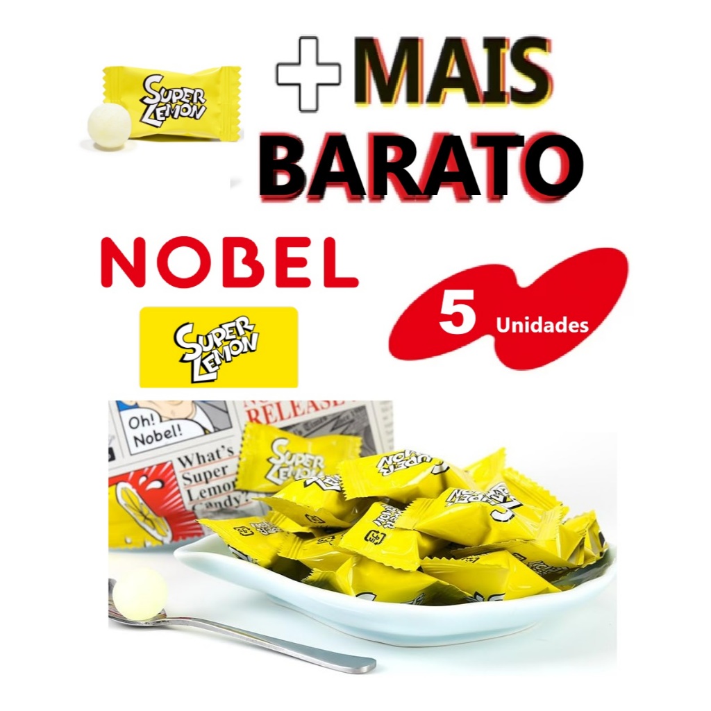 Super Lemon (05 unidades) Bala Azeda e Ácida Limão Azeda Importada