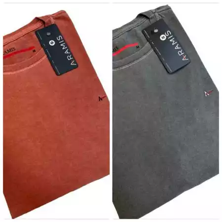 Kit 2 camisetas masculinas 100% algodão - malha estonada logo bordado 