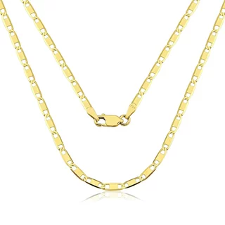 Corrente de ouro 18k Piastrine larga 70cm 3mm em Oferta na Shopee