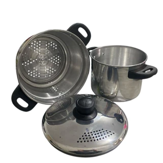 Conjunto / Panela para Cozimento a Vapor 18cm em aluminio