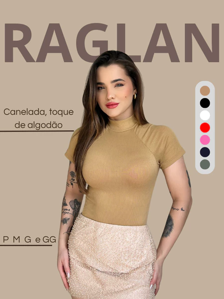 Detalhe do corte Raglam na blusinha