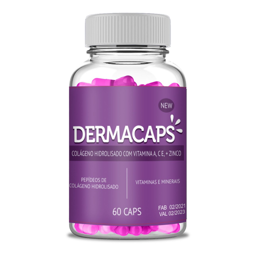 Dermacaps Original 60 Cápsulas Colágeno Hidrolisado | Shopee Brasil