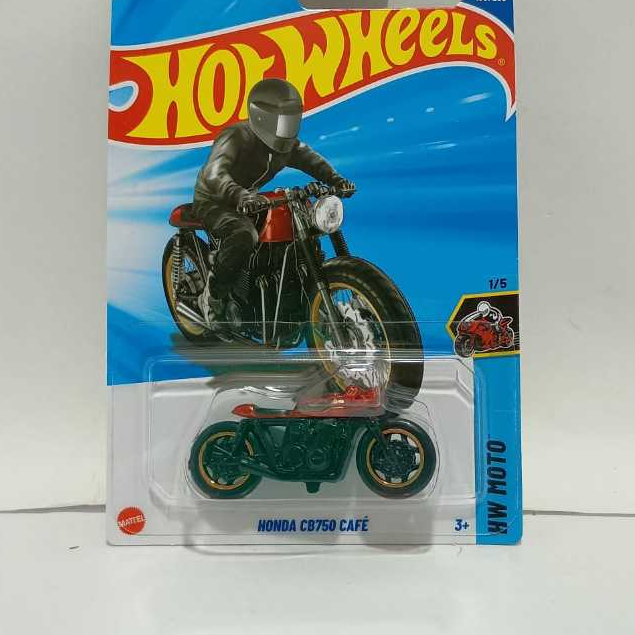 Miniatura Moto Honda CB750 Café - HW Moto 1/5 - Mainline - 6,5 cm - 1