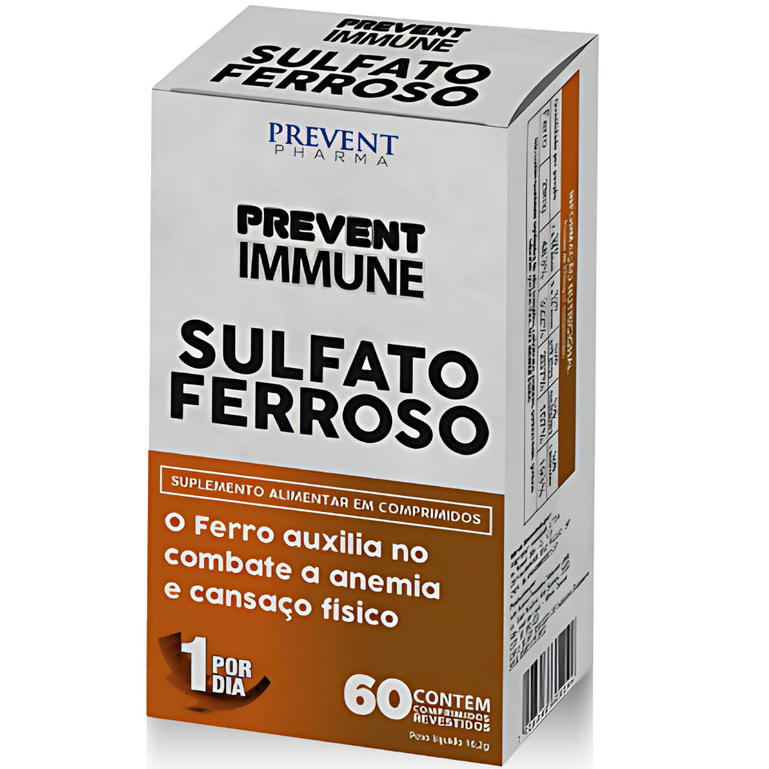 Sulfato Ferroso Prevent Immune com 60 Cápsulas Prevent Pharma | Shopee ...