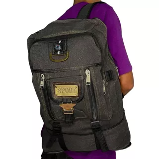 Mochila Masculina Lona 50 Litros Viagem Passeio Motoboy Esporte Trilha Viagem 803 em Oferta na Shopee