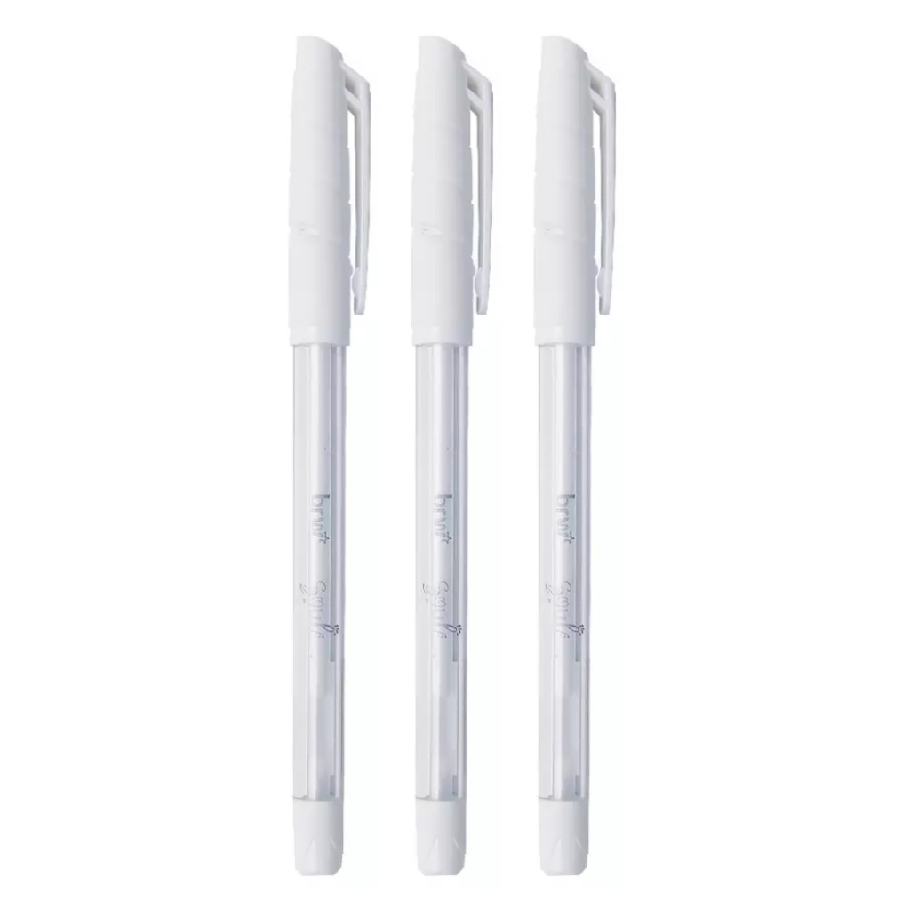 Caneta Gel Branca 1.0mm BRW para Livros de Colorir Papel Preto Desenho ...