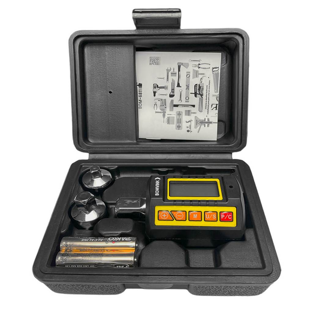 Torquímetro Digital com Adaptadores 1/4 e 3/8 Bomvink Modelo BOM