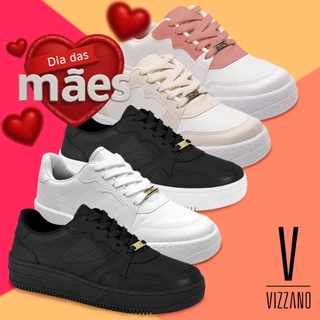 Tênis Vizzano Feminino Casual Plataforma Macia Moda Passeio Leve Ultra Conforto Flatform Dia das mães