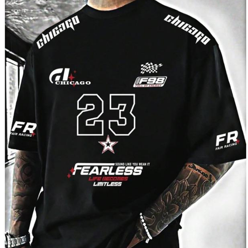 Camiseta Básica Unissex Algodão Chicago Fearless Racing