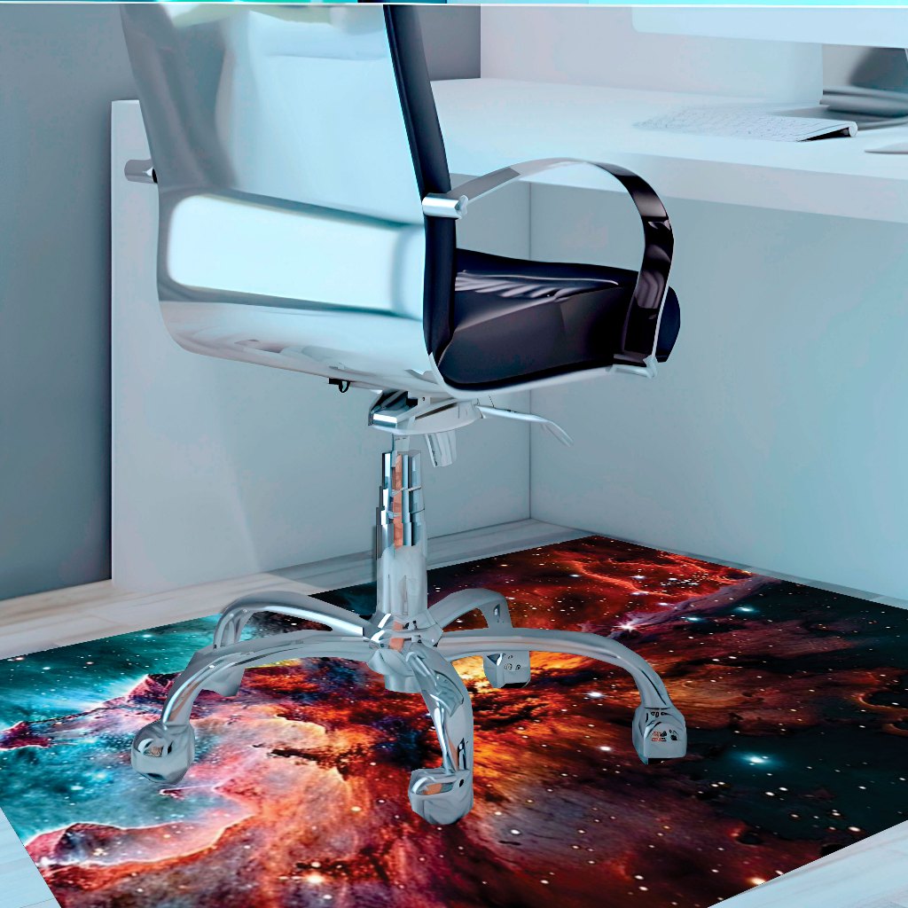 Tapete Gamer Nebulosa De Proteção Para Piso 100x70