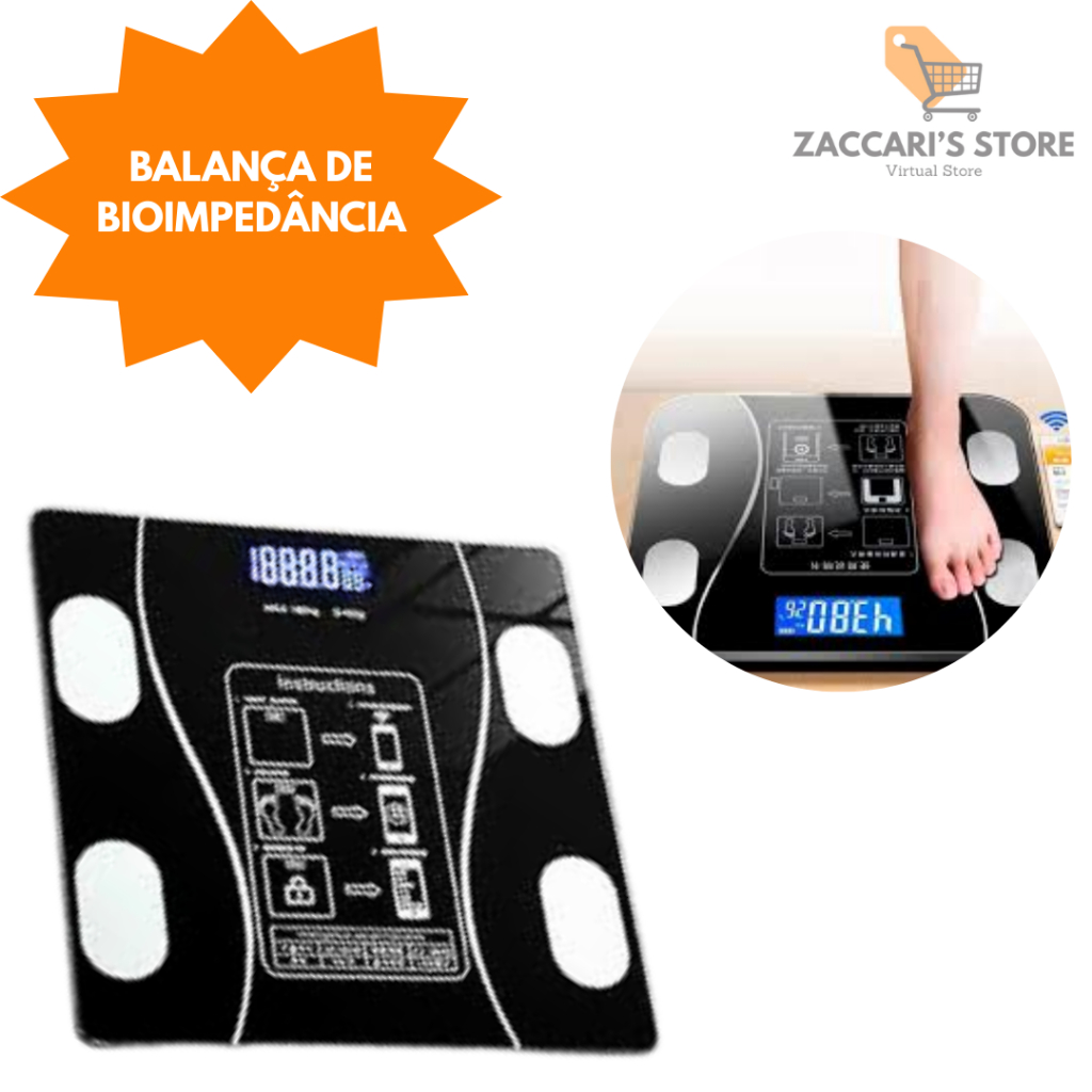 Balança Digital Bioimpedância Para Pesagem com Bluetooth | Shopee Brasil