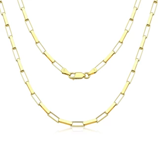 Corrente de Ouro Masculina Elo Quadrado 60cm e 8 gramas em Oferta na Shopee