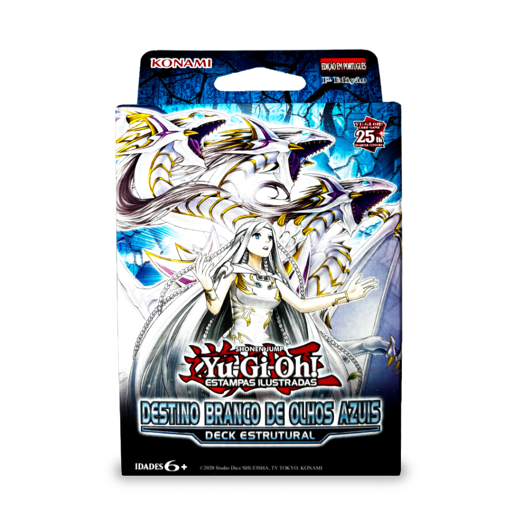 Yugioh Deck Estrutural Destino Branco de Olhos Azuis Cartas Originais ...