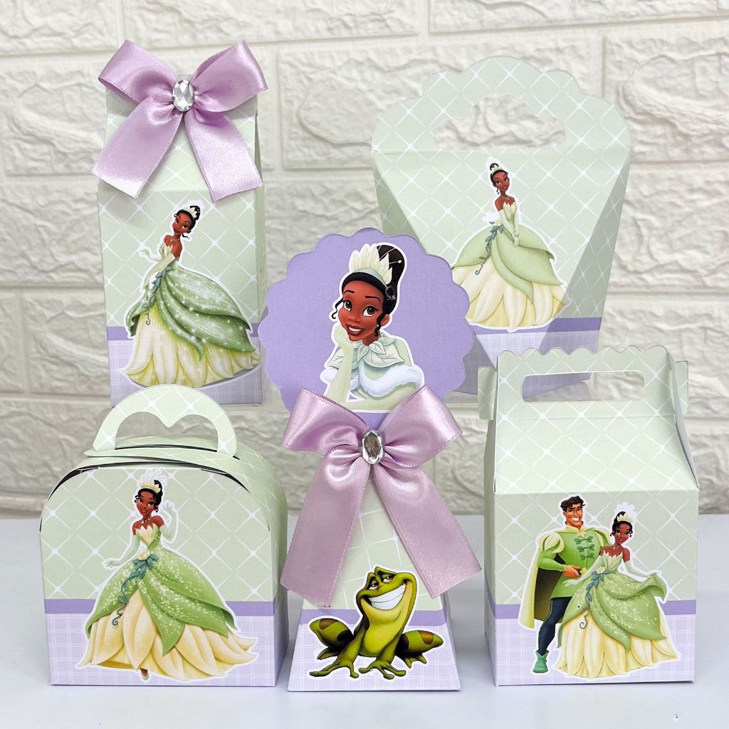 Kit Festa Tiana A Princesa e o Sapo Caixas Personalizada – Pegue e ...