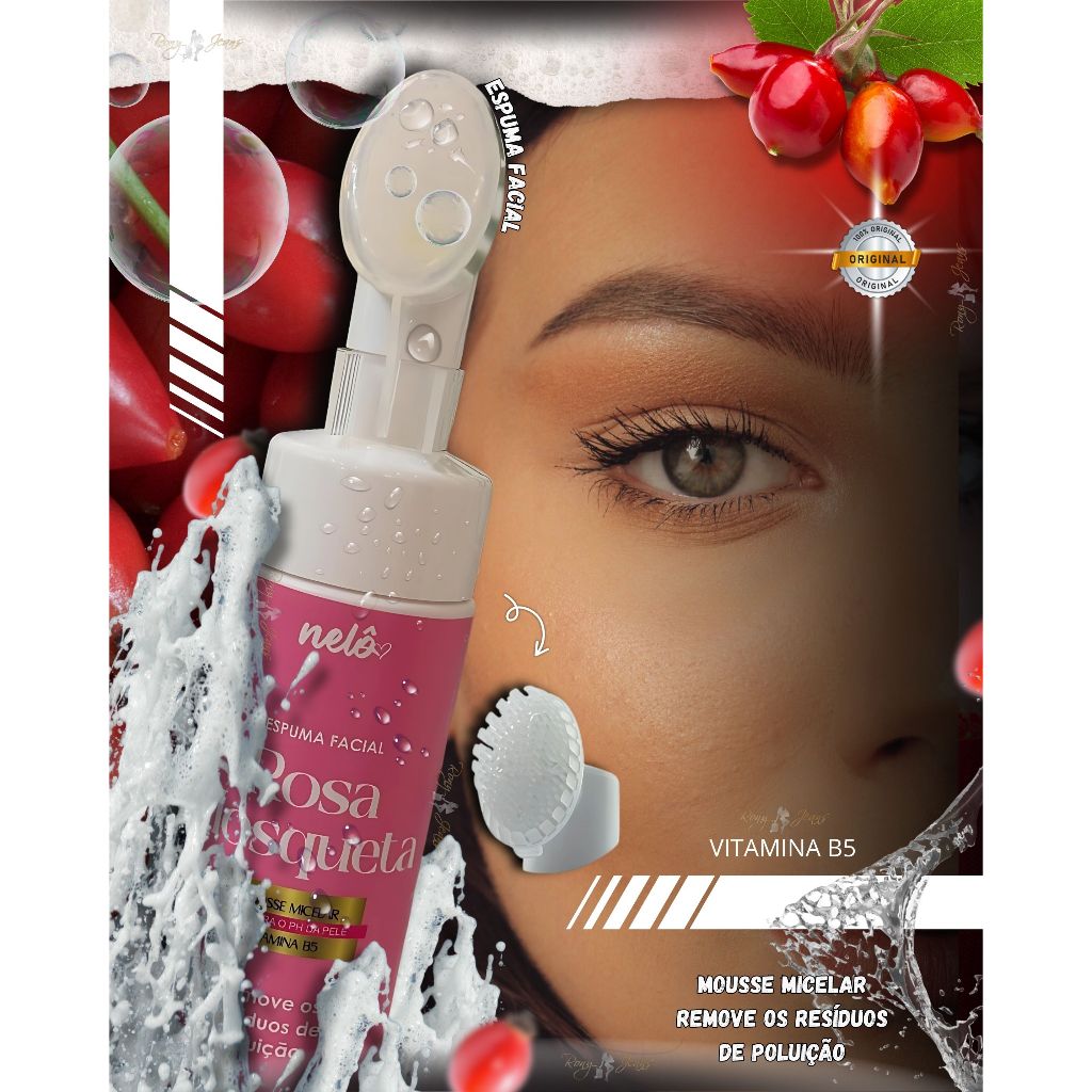 Mousse de Limpeza Micelar Nelô – Pitaya, Anti-Oil, Cereja e