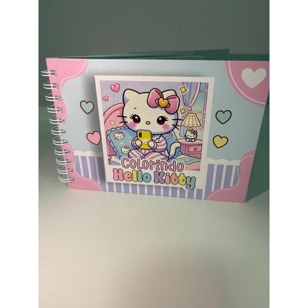 Caderno da Hello kitty em 50 folhas 438G- Caderno de Desenho- Capa Dura ...
