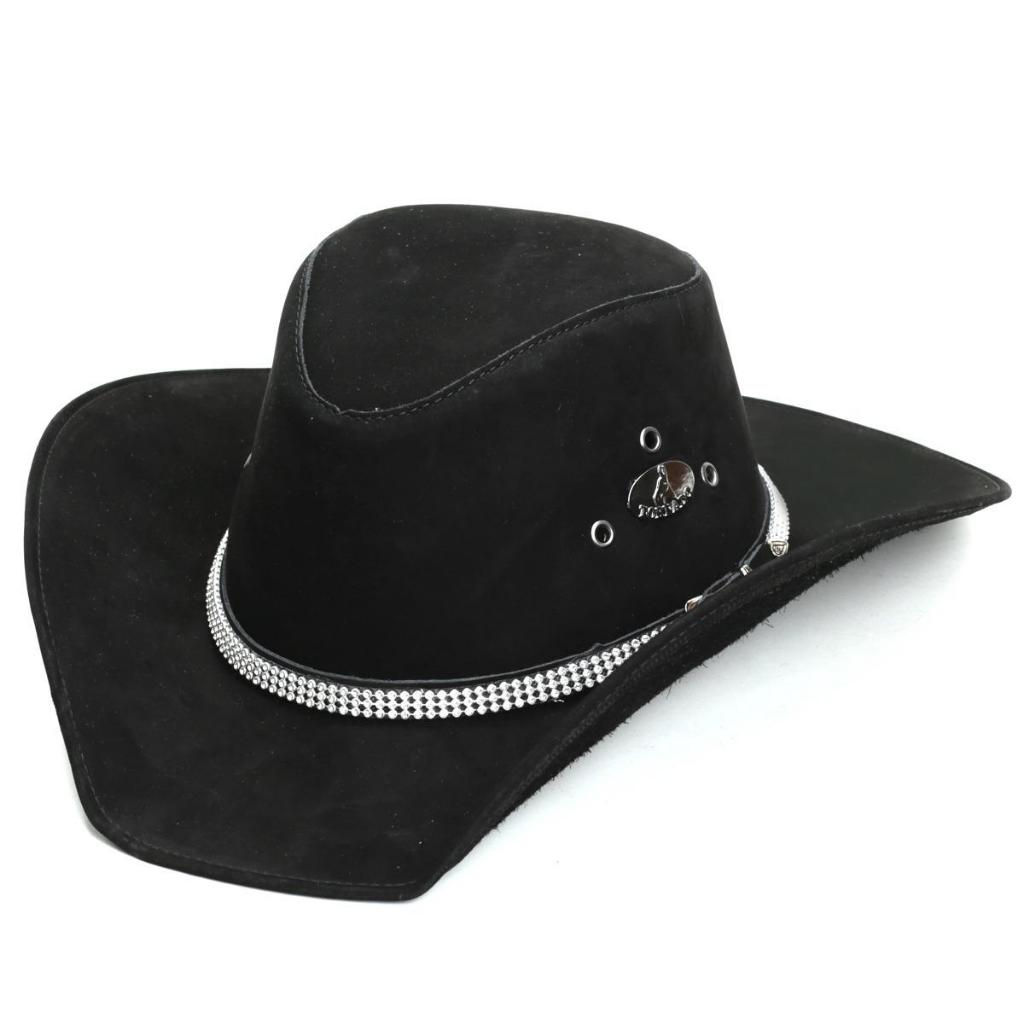 Chapéu Country Feminino com Strass Couro Legítimo Modelo Ana Castela ...