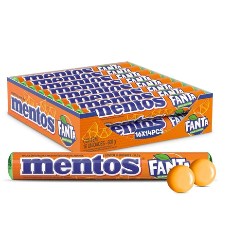 Bala Mentos Diversos Sabores Kit c/ 6 Display de 16 Drops (Caixa c