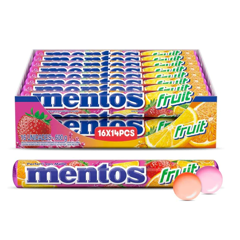 Bala Mentos Diversos Sabores Kit c/ 6 Display de 16 Drops (Caixa c