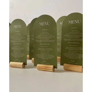 20 MENU DE MESA COM BORDAS ARREDONDADAS PARA CASAMENTO - ALTERAMOS CORES E LAYOUT