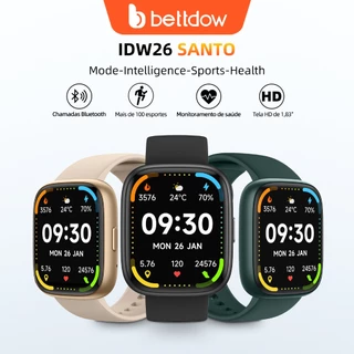Smartwatch Bettdow com ecrã táctil, Alexa, IP68 à prova de água, GPS, smartwatch para homem e mulher com modo desportivo