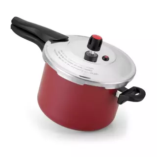 Panela De Pressão 4,5 Litros Antiaderente Teflon Com Tampa Externa Cinza PROMOÇAO