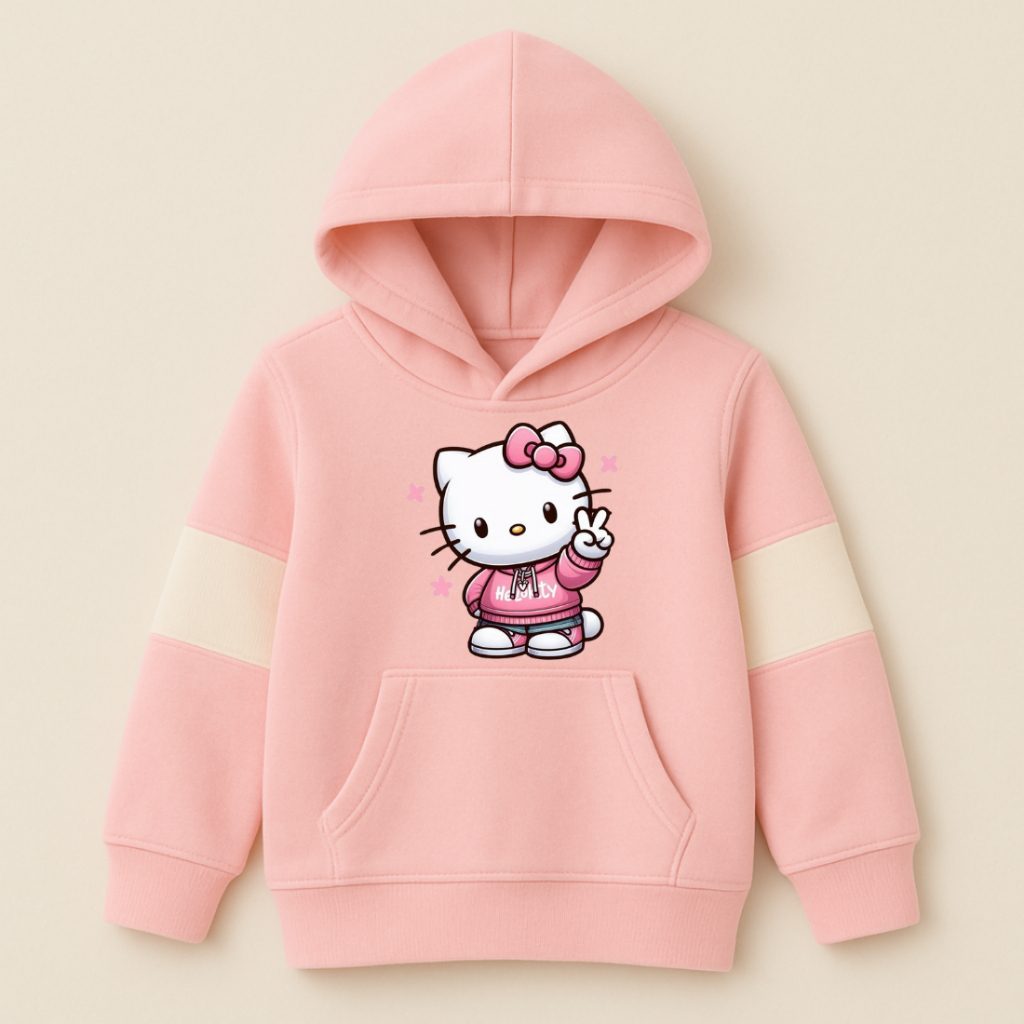 Casaco Moletom Infantil Hello Kitty Menina com Capuz Inverno | Shopee ...