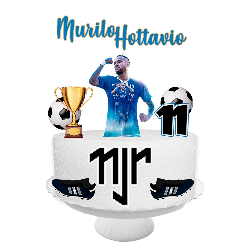 Topo Topper para Bolo Neymar Jr Al-Hilal (LEIA A DESCRIÇÃO) | Shopee Brasil