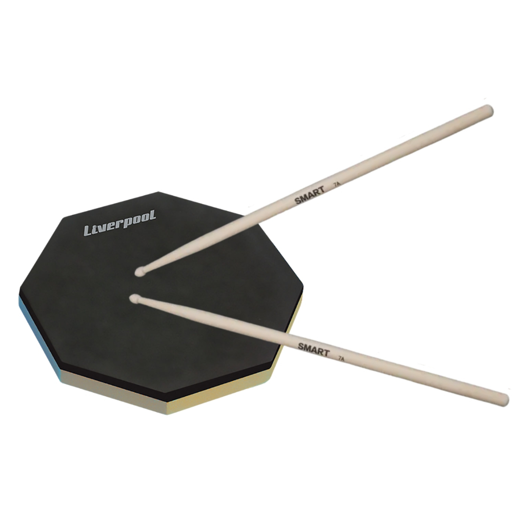 Kit Pad de Estudo Bateria EVA 6'' com Baqueta Smart Maple 7A | Shopee ...