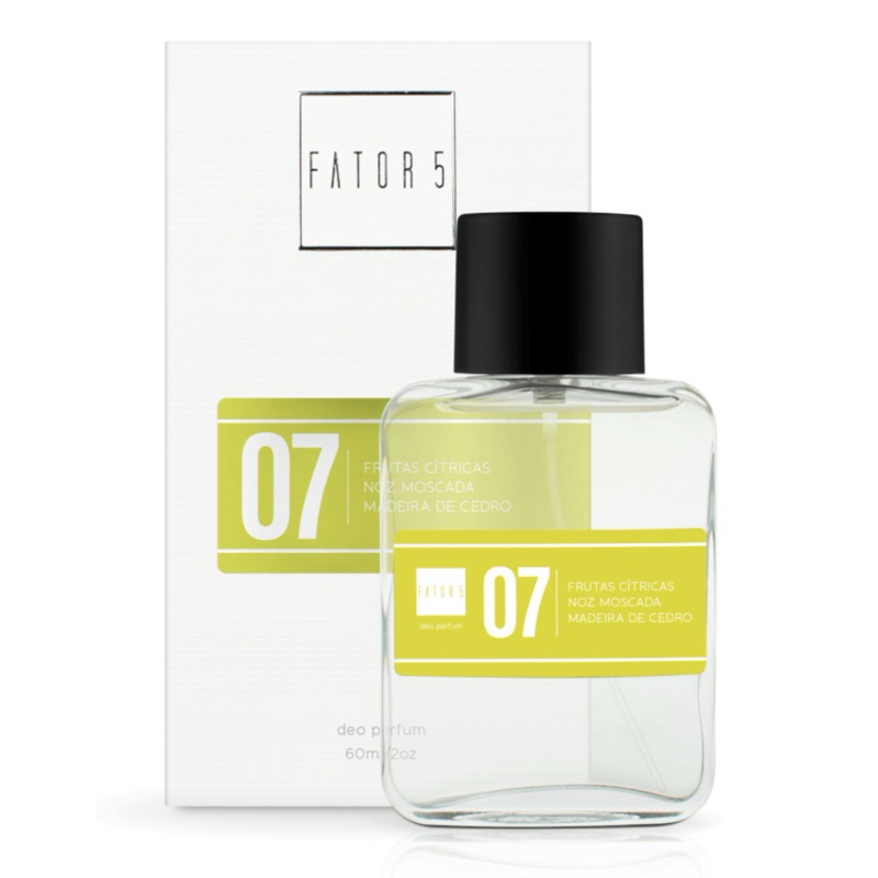 Perfume 07 Fator 5 - 60 ml (frutas cítricas, noz moscada, madeira
