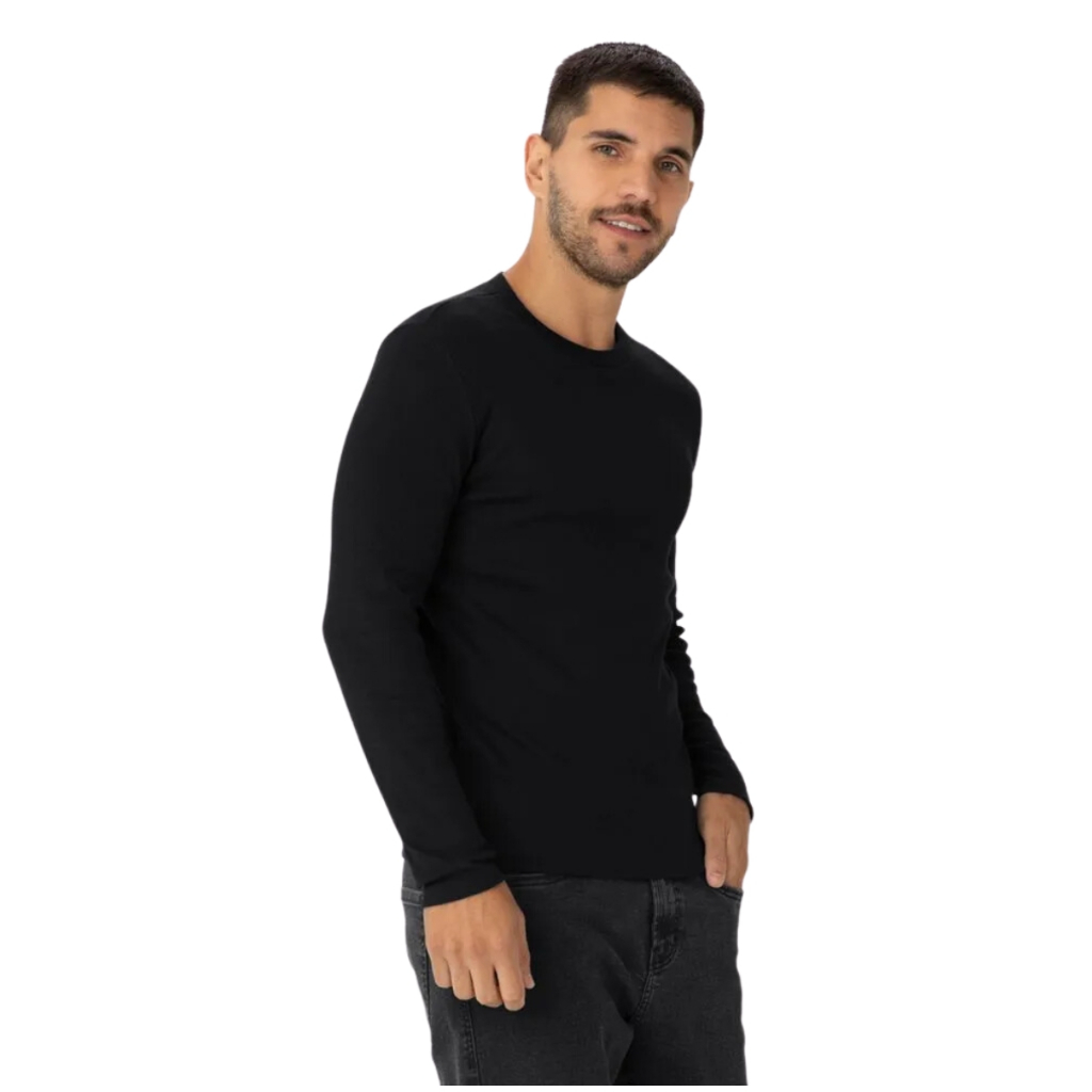 Camiseta Masculina Canelada Manga Longa Malwee Original | Shopee Brasil