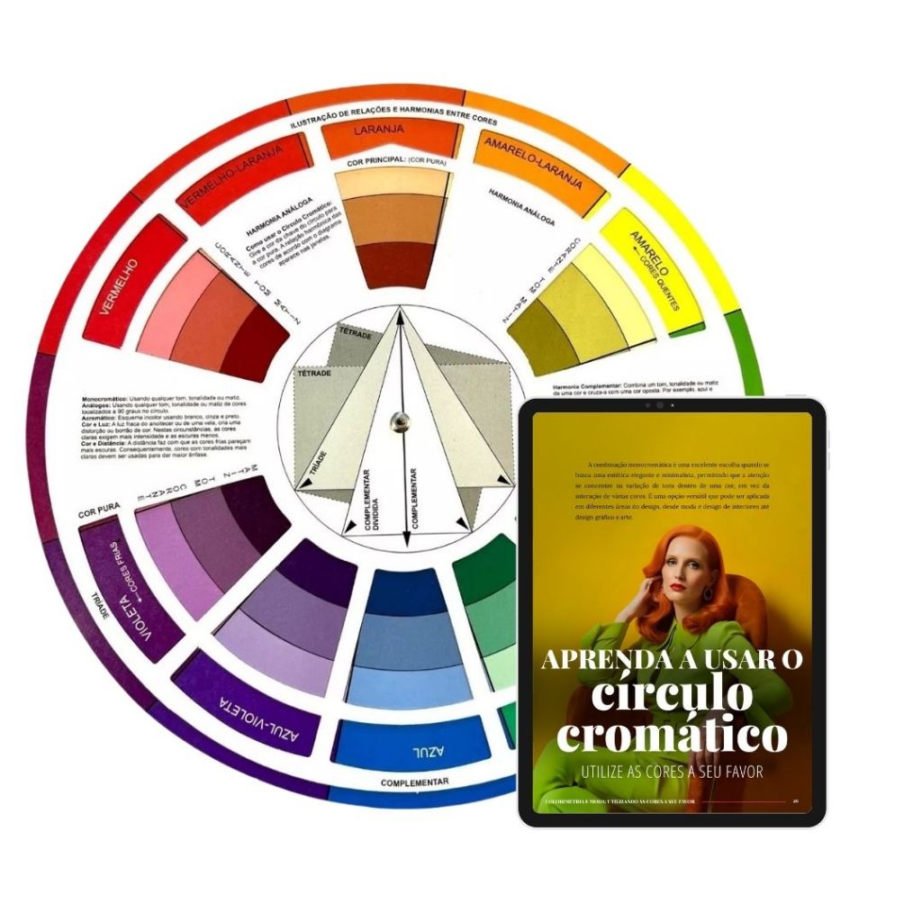Círculo Cromático Em Português 13,5cm | Profissional + Manual Digital