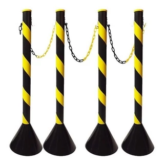 7 organizador pedestal separador de filas zebrado ou preto + 12 mtas corrente