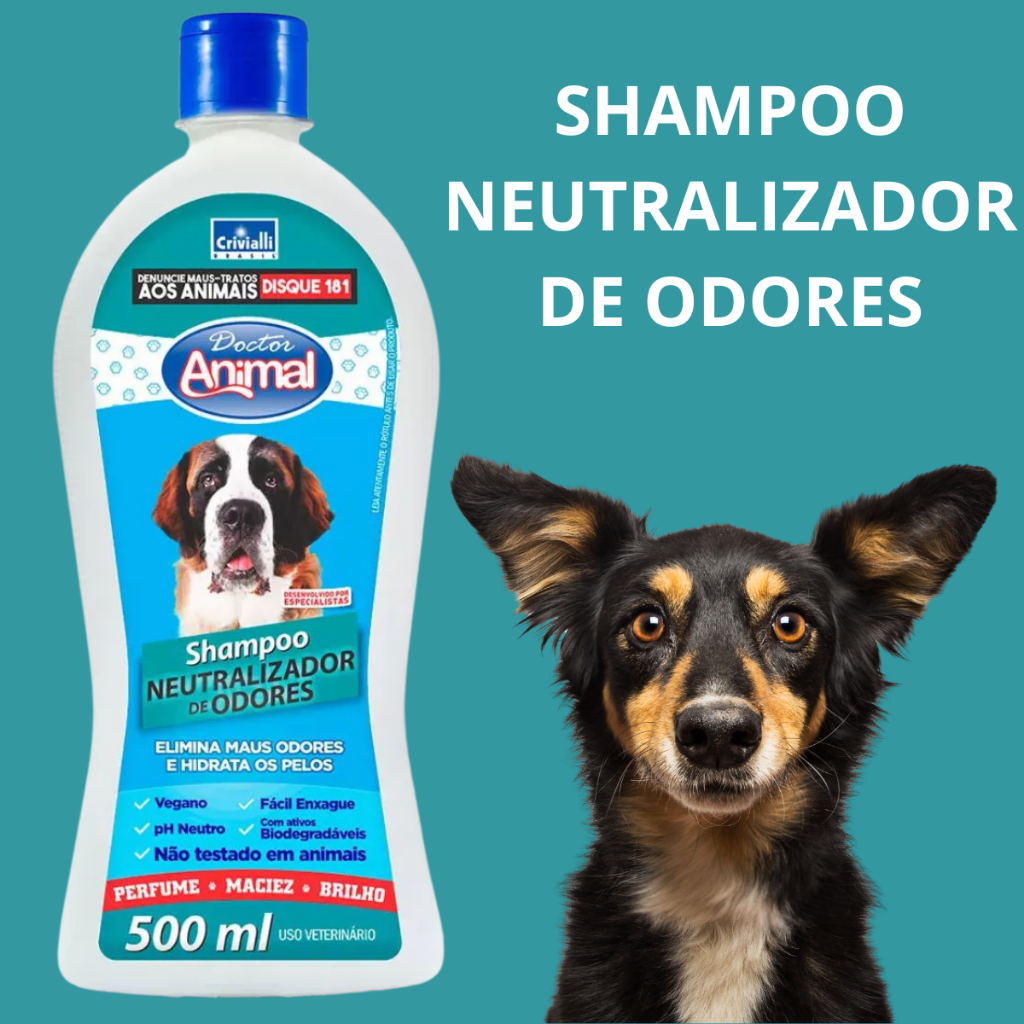 Shampoo Neutralizador de Odores Para Cães 500ml Doctor Animal | Shopee ...