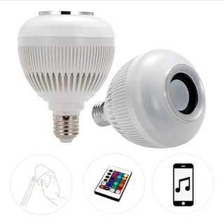 Lâmpada Musical Bluetooth RGB LED E27 com Controle Remoto Caixa de Som Integrada Bivolt