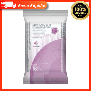 Toalha Umedecida Demaquilante One Care Limpa E Remove Impurezas 16 Unidades 20x14