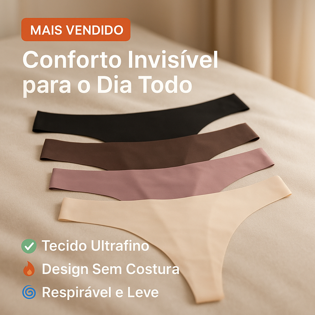 Kit 12 Calcinhas Fio Dental Corte a Laser Sem Costura Acabamento ...