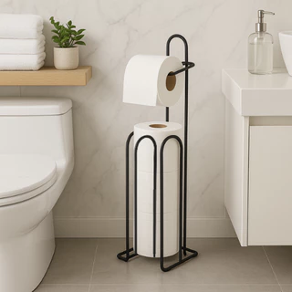 Suporte de Papel Higiênico de Chão  para Banheiros e Lavanderias - Porta Papel Higiênico em Oferta na Shopee