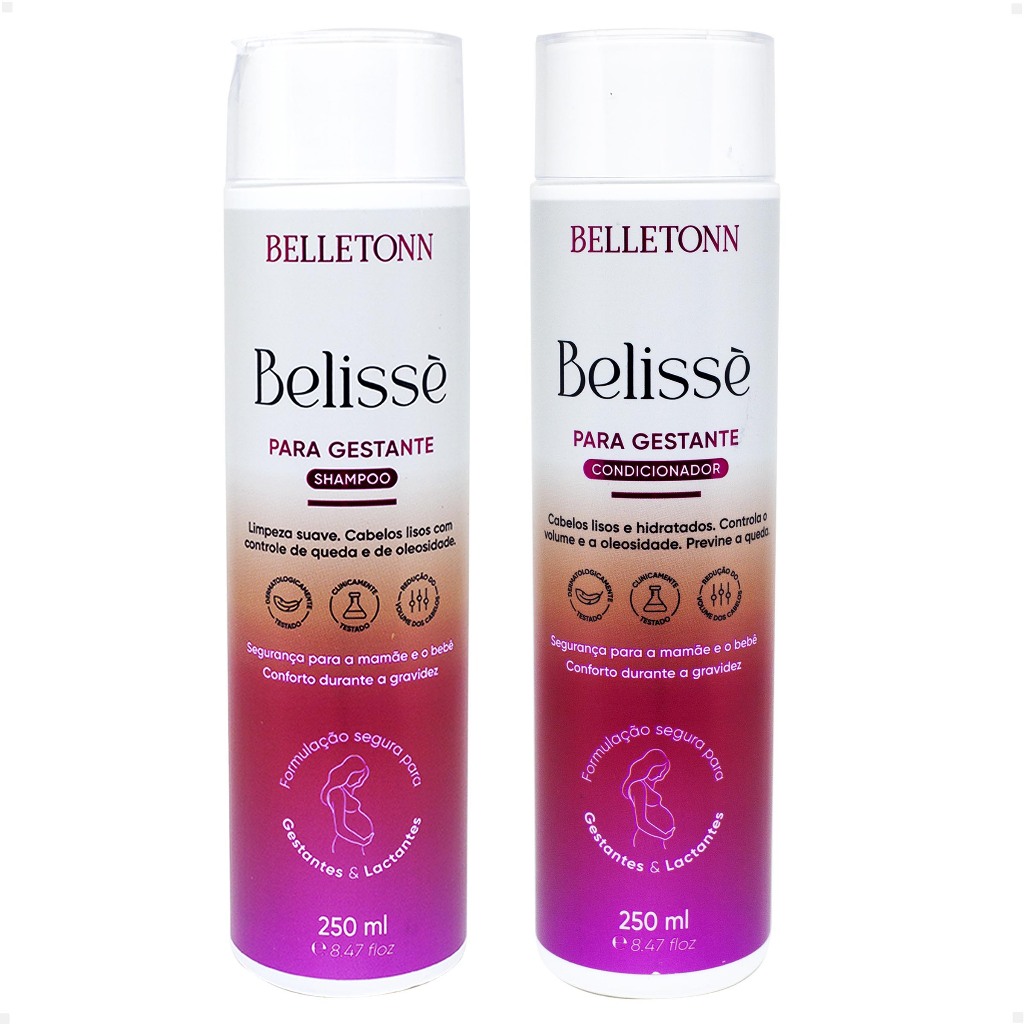 Kit Shampoo + Condicionador Belissè Para Gestantes e Lactantes Efeito ...